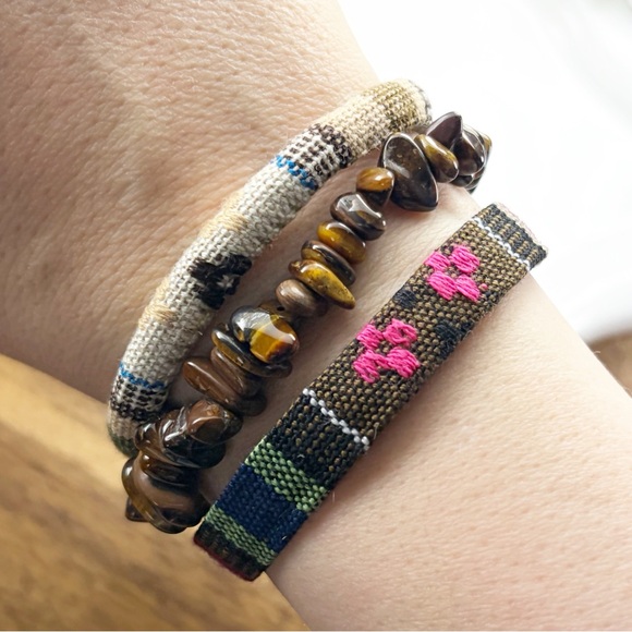 African Turquoise Pendant Necklace Jewelry Set Lot Sterling Silver 925 Overlay - Picture 4 of 10